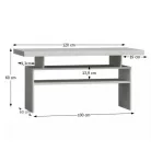 Dohányzóasztal, kőris fehér, INFINITY I-13