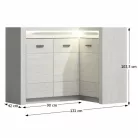 Komód, kőris fehér, INFINITY I-15