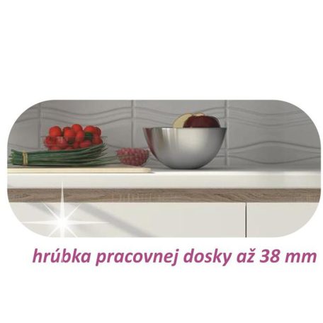 Alsószekrény D 80, fehér magas fényű HG, LINE