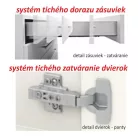 Alsószekrény, fehér magas fényű HG, jobbos, LINE