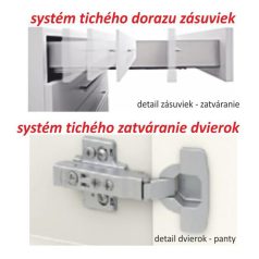 Alsószekrény, fehér magas fényű HG, jobbos, LINE