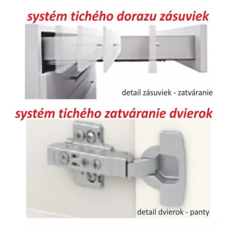 Alsószekrény, fehér magas fényű HG, jobbos, LINE