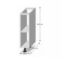 Alsószekrény polccal, fehér, LINE