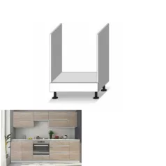 Tűzhely beépítő alsószekrény, tölgy sonoma, LINE