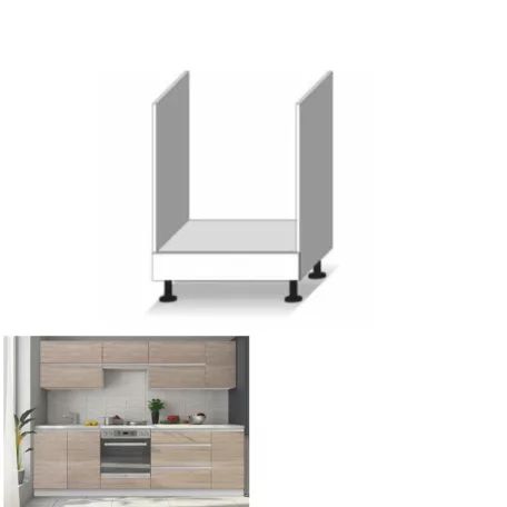 Tűzhely beépítő alsószekrény, tölgy sonoma, LINE