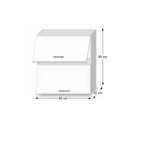 Felsőszekrény két ajtóval, tölgy sonoma, LINE G60 U