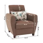 Fotel, sötétbézs, MILO