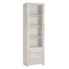 Könyvespolc typ 11, fehér craft, ANGEL