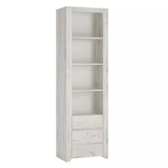 Könyvespolc typ 11, fehér craft, ANGEL