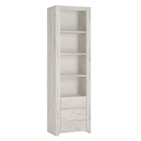 Könyvespolc typ 11, fehér craft, ANGEL