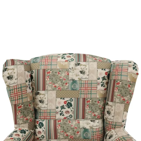 Füles fotel, szövet patchwork viorica 1, CHARLOT