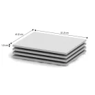 Polc szekrénybe, fehér, 4 db, 41,8x51,8, BETTY 2 BE02-013-00