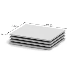   Polc szekrénybe, fehér, 4 db, 41,8x51,8, BETTY 2 BE02-013-00