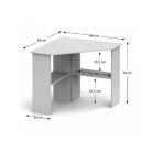 PC asztal, sarok, fehér, RONY NEW