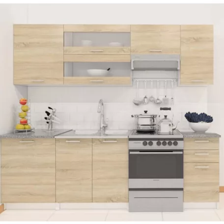 felsőszekrény, tölgy sonoma/fehér, FABIANA W - 80