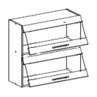 felsőszekrény, tölgy sonoma/fehér, FABIANA W80K2S
