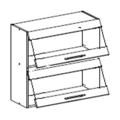 felsőszekrény, tölgy sonoma/fehér, FABIANA W80K2S