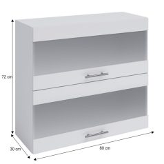 felsőszekrény, fehér, FABIANA W - 80K2S