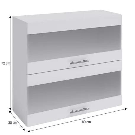 felsőszekrény, fehér, FABIANA W - 80K2S