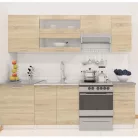 Felső sarokszekrény, tölgy sonoma/fehér, FABIANA W - 60N