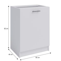 alsószekrény, fehér, FABIANA S - 60