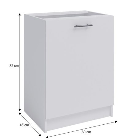 alsószekrény, fehér, FABIANA S - 60