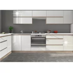 Magas élelmiszer szekrény, fehér magas fényű HG, LINE