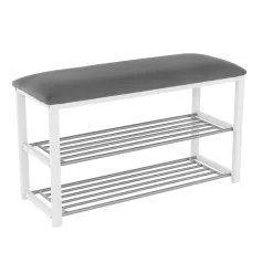 Lóca cipőtartóval, szürke/fehér, LANGELLA NEW