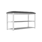 Lóca cipőtartóval, szürke/fehér, LANGELLA NEW