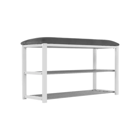 Lóca cipőtartóval, szürke/fehér, LANGELLA NEW