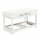 Lóca párna nélkül, 2 fiók, fehér/szürke, SEAT BENCH 2 NEW