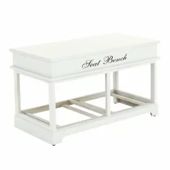   Lóca párna nélkül, 2 fiók, fehér/szürke, SEAT BENCH 2 NEW