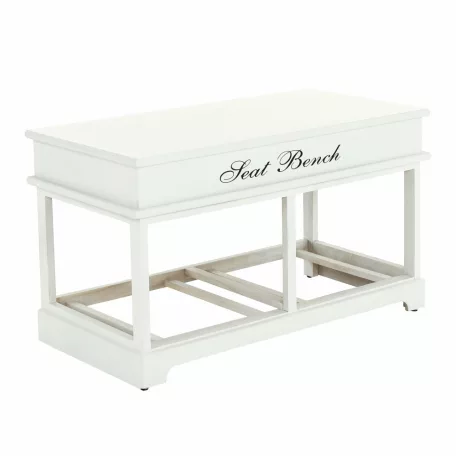 Lóca párna nélkül, 2 fiók, fehér/szürke, SEAT BENCH 2 NEW
