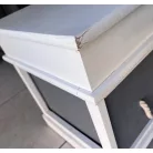 Lóca párna nélkül, 2 fiók, fehér/szürke, SEAT BENCH 2 NEW