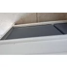 Lóca párna nélkül, 2 fiók, fehér/szürke, SEAT BENCH 2 NEW