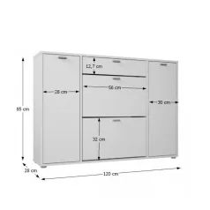 Cipősszekrény, fehér, ANABELA