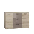 Komód, tölgy san marino/latte magasfényű,  ASSOR