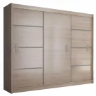 Szekrény tolóajtóval, tölgy sonoma/szürke, MERINA 250