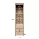 Könyvespolc, DTD laminált, tölgy sonoma, NORTY TYP 6