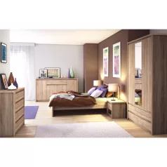 Ágy, tölgy sonoma, NORTY TYP 8