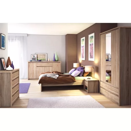 Ágy, tölgy sonoma, NORTY TYP 8