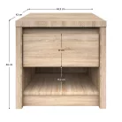 Éjjeliszekrény, DTD laminált, tölgy sonoma, NORTY