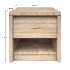 Éjjeliszekrény, DTD laminált, tölgy sonoma, NORTY