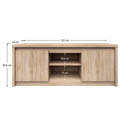 RTV asztal, DTD laminált, tölgy sonoma, NORTY