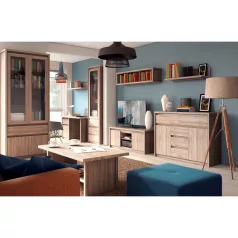 Könyvespolc, DTD laminált, tölgy sonoma, NORTY TYP 17