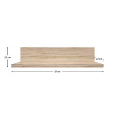 Polc, DTD laminált, tölgy sonoma, NORTY TYP 19