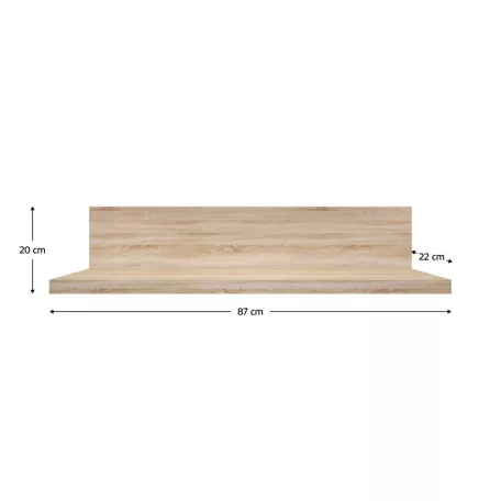 Polc, DTD laminált, tölgy sonoma, NORTY TYP 19