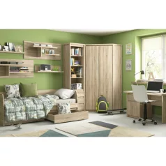 Fali polc, DTD laminált, tölgy sonoma, NORTY