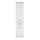 Szekrény 2D1S, fehér/tölgy sonoma, TOPTY 05