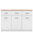 Komód 3d2s, fehér/tölgy sonoma, TOPTY Typ 07